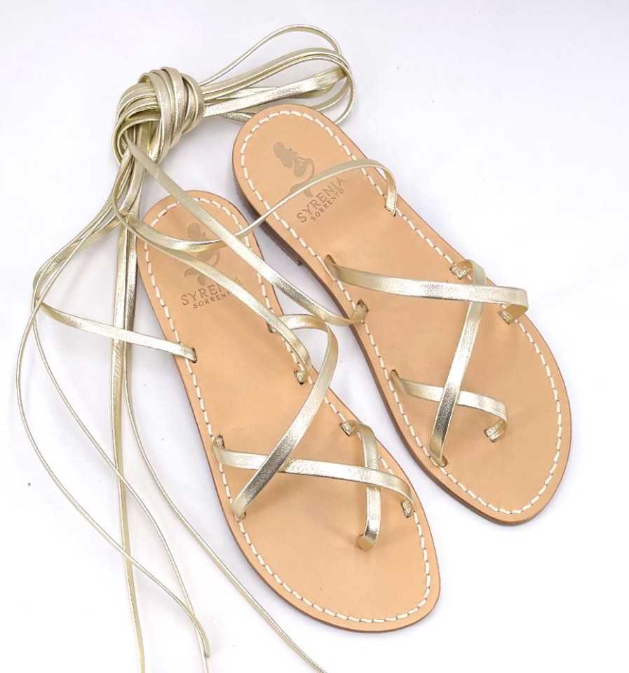 Sandali Syrenia | Sandali Salento Gladiator Pelle Oro