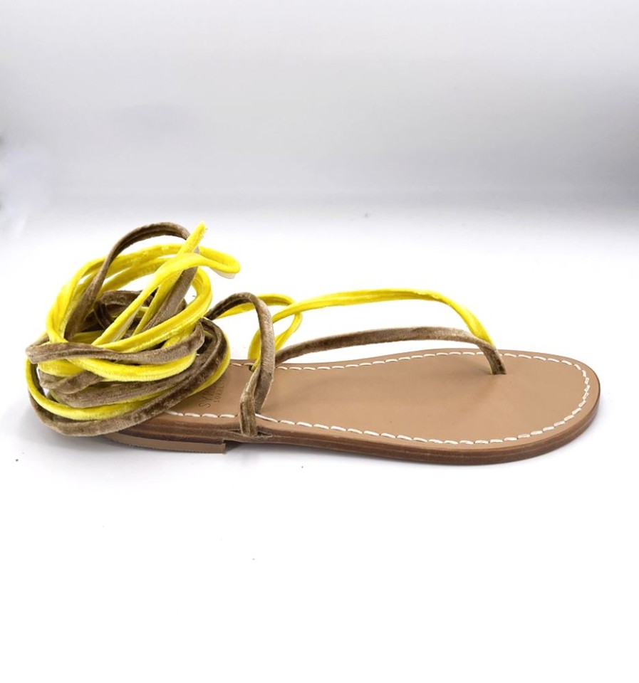 Sandali Syrenia | Sandali Enea Gladiator Bicolore Giallo Wood