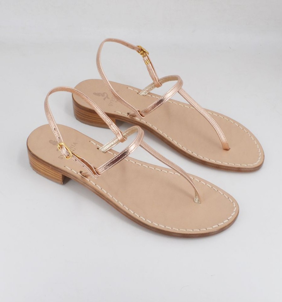 Sandali Syrenia | Sandali Capri Pelle Oro Rosa