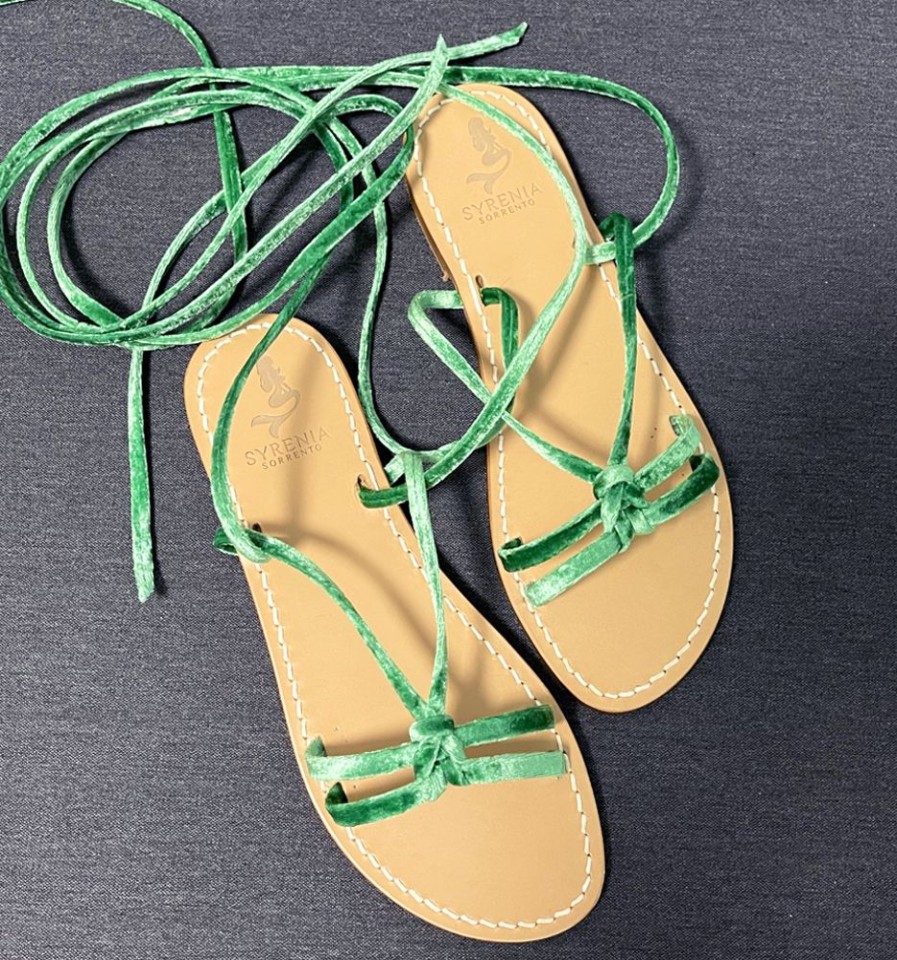 Sandali Syrenia | Sandali Calliope Gladiators Velvet Verde