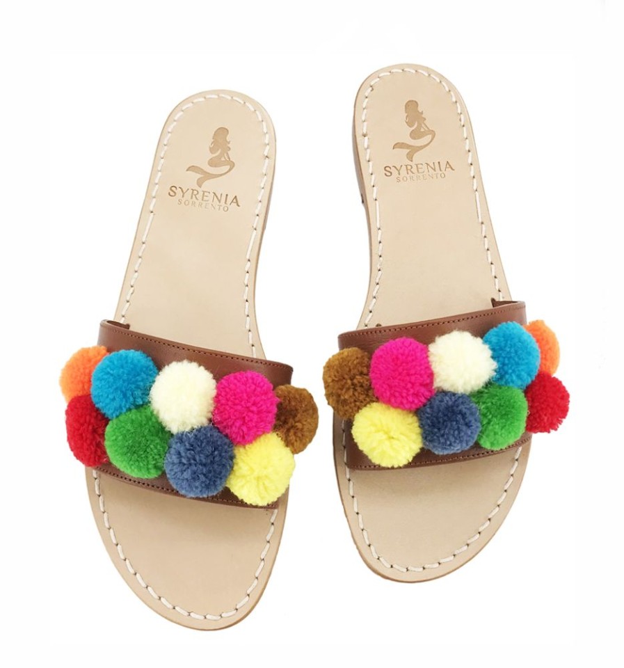 Sandali Syrenia | Sandali Fascia Pom Pom Multicolor