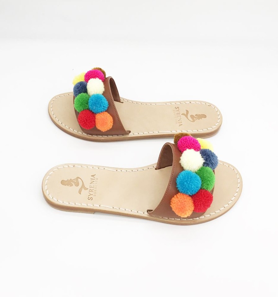 Sandali Syrenia | Sandali Fascia Pom Pom Multicolor